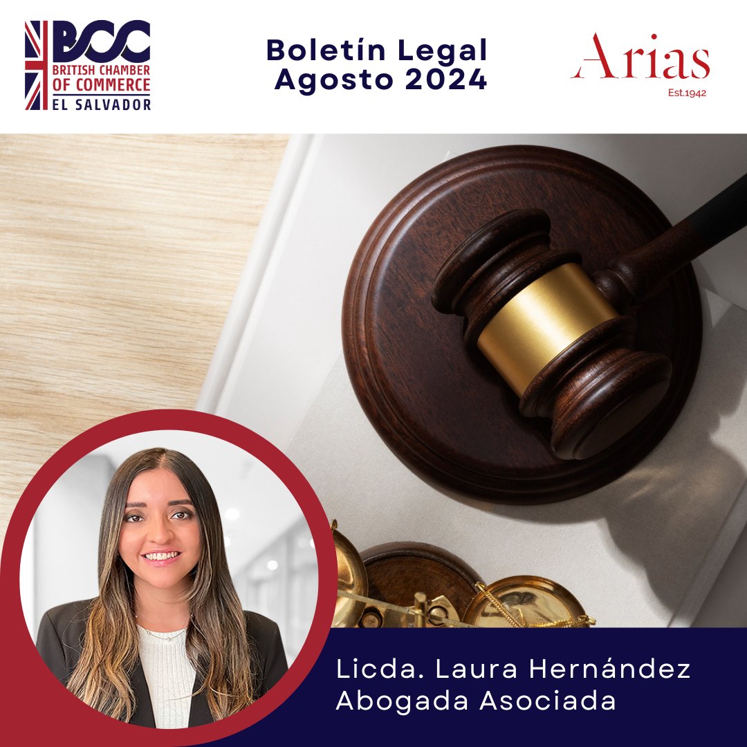 britchamsv's tweet photo. Conoce los últimos sucesos en materia legal en El Salvador de agosto a través de nuestro Boletín Legal realizado por la Licda. Laura Hernández, Abogada Asociada en @AriasLawFirmCA, miembro BRITCHAM en: https://t.co/U9nmL4aK9i
.
.
.
#britchamsv #legalcommittee #Legal #newsletter https://t.co/tFaJq4GILk