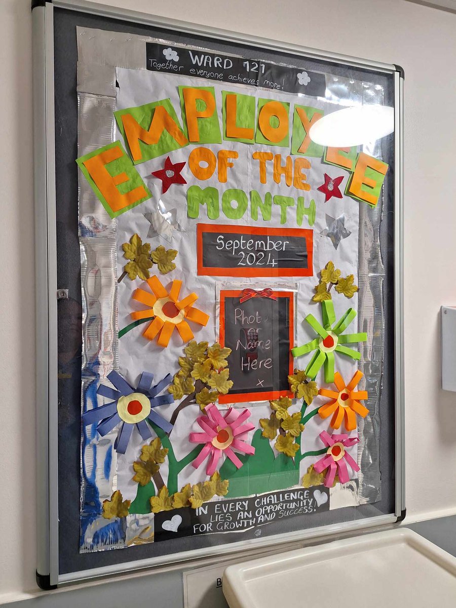 WARD121UHNM (@ward121uhnm) on Twitter photo ๐โจโญ๏ธ Our new Employee of the month board โญ๏ธโจ๐ 
Thank you to our lovely staff nurse Caroline Porter for getting creative๐ซ ๐โจโญ๏ธ Our new Employee of the month board โญ๏ธโจ๐ 
Thank you to our lovely staff nurse Caroline Porter for getting creative๐ซ