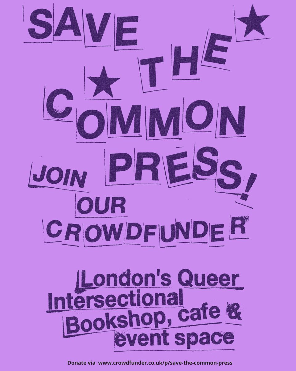 We've almost hit 25% of our crowdfunder! 🥰 This milestone wouldn’t have been possible without your support, love, and solidarity 🏳️‍🌈🏳️‍⚧️ There's still a way to go before we reach our goal of £100K, so please keep sharing the link widely: crowdfunder.co.uk/p/save-the-com… 
#thecommonpress