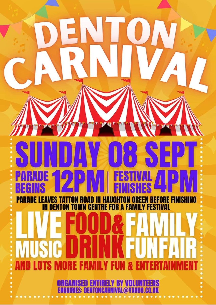 Rounddenton's tweet image. Denton carnival is back this weekend  #tameside