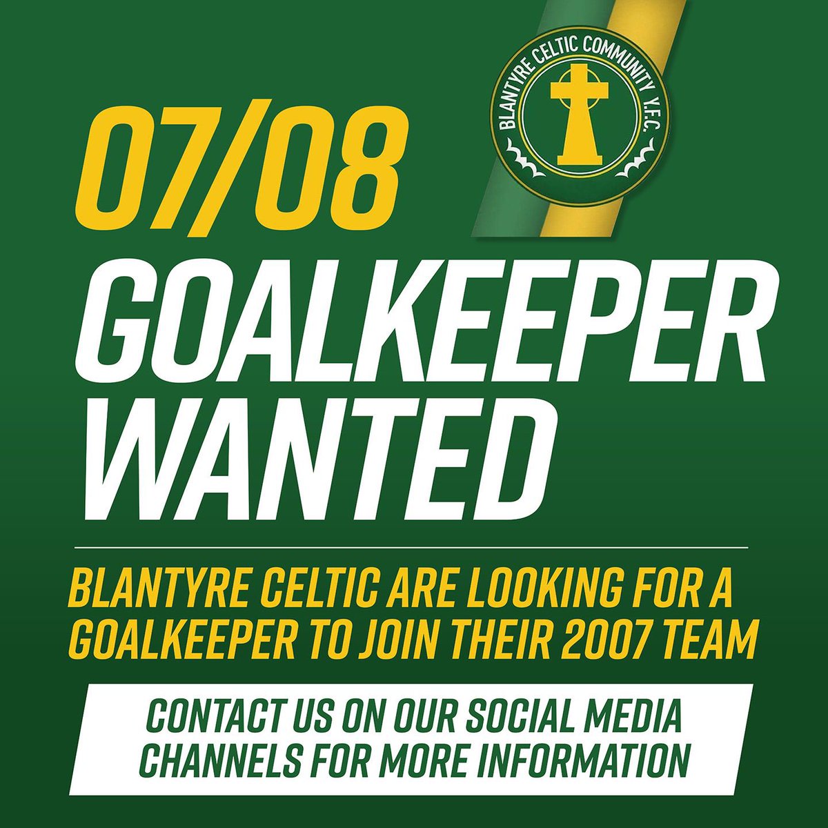 Get in touch in you know someone who is looking for a new challenge 🥅⚽️