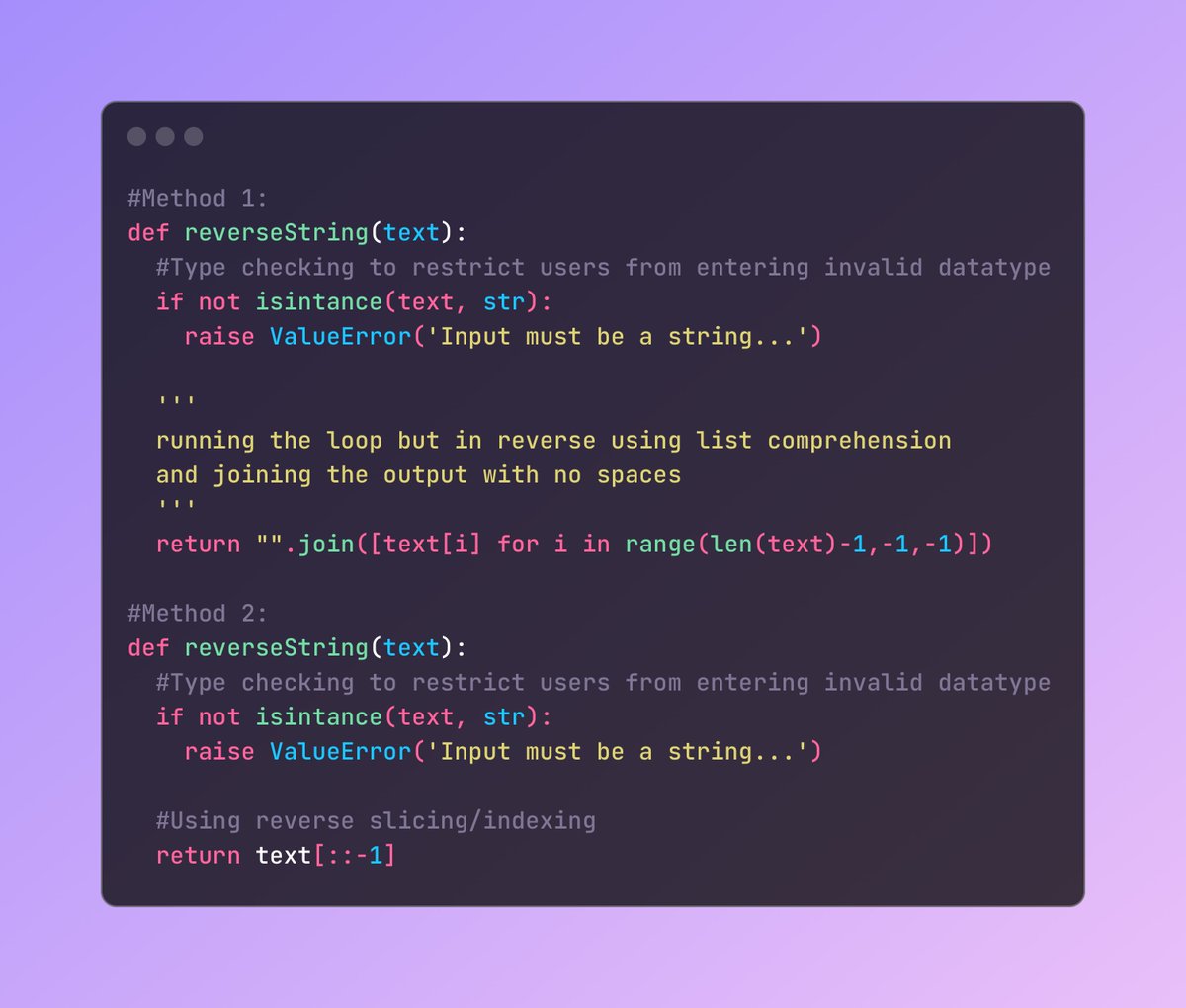 bhatnagardaksh1's tweet image. Reversing a string teaches us 2 key approaches:
1️⃣ Methodical steps (one by one)
2️⃣ Quick flips (all at once)
Useful in data processing, security, & beyond. It's a reminder that there’s always more than one way to solve a challenge! #CodingMindset #Efficiency #TechForEveryone