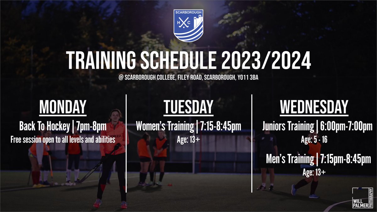 Club Hockey! 🏑 

For anyone looking to get more hockey during the week Scarborough Hockey Club has an amazing junior section! 

Training times are below and training sessions take place at School! <a href="/ScarColl_DOS/">Scarborough College Sport</a> <a href="/ScarboroughHC/">Scarborough Hockey</a>