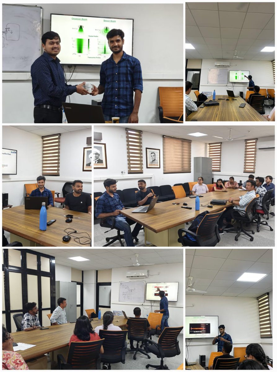 ieee_acsircsio's tweet photo. We're excited to share highlights from the enlightening talk by PhD scholar Mr Prasenjit Praharaj on "A Story of Two Beams: Gaussian Beam and Bessel Beam," hosted by the IEEE AcSIR CSIO Student Branch, Chandigarh #AcSIRScienceClub #IEEE #IEEESensorsCouncil #WIE #IEEEStudentBranch https://t.co/LUxdgQqATJ