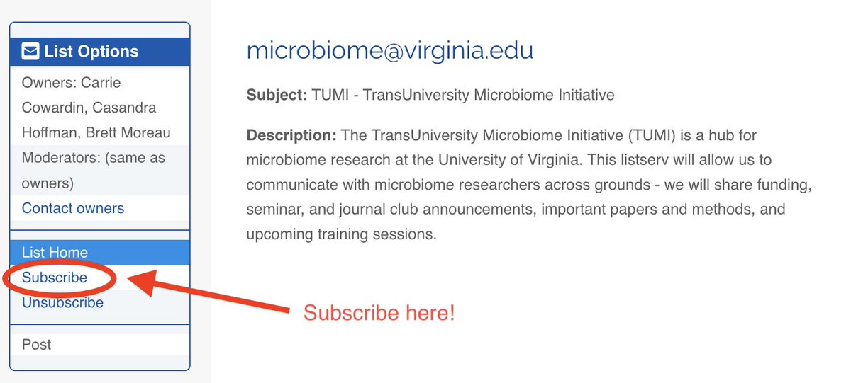 Are you on the TUMI listserv? Sign up here! 
lists.virginia.edu/sympa/info/mic…