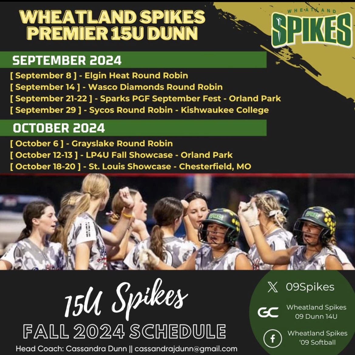 Addyson Dunn-2027 (@addysondunn2027) on Twitter photo Here’s my schedule for fall 2024. Can’t wait to get back to playing games! So excited! <a href="/09Spikes/">Wheatland Spikes Premier 09</a> <a href="/WheatlandSpikes/">Wheatland Spikes Softball</a> Here’s my schedule for fall 2024. Can’t wait to get back to playing games! So excited! <a href="/09Spikes/">Wheatland Spikes Premier 09</a> <a href="/WheatlandSpikes/">Wheatland Spikes Softball</a>