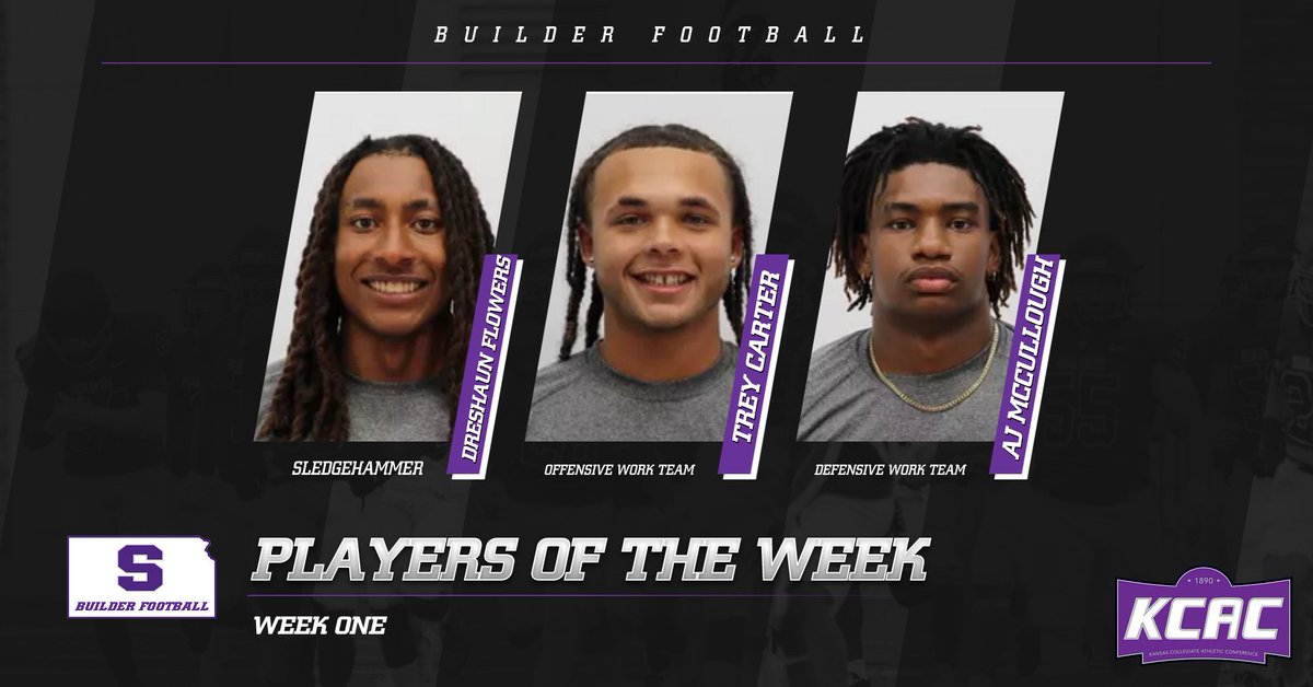 Congrats to our Week 1 Players of the Week !