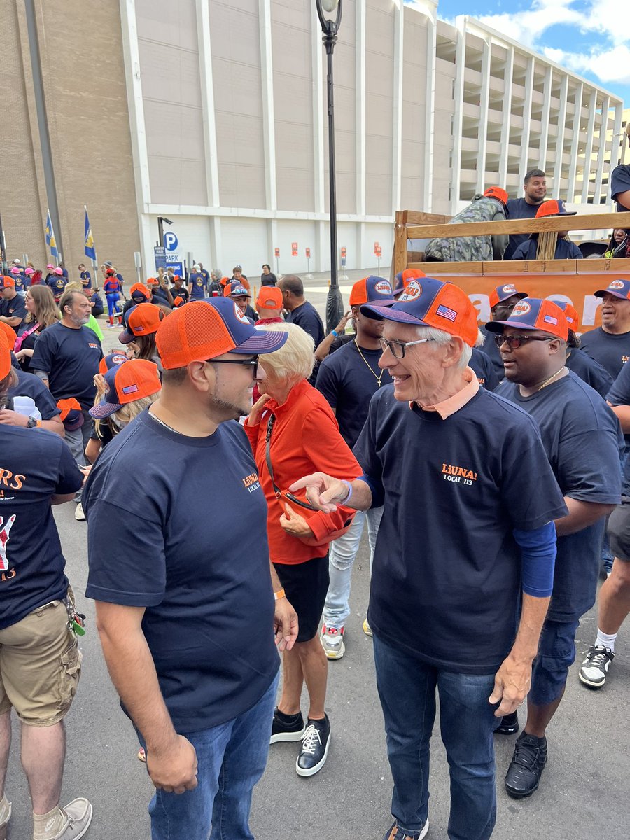 Honored to have a great friend of <a href="/LIUNA/">LIUNA</a> Governor <a href="/Tony4WI/">Tony Evers</a> join #LIUNA Local 113 for the Milwaukee Labor Day Parade! #LaborDay2024 #1u #wiunion #feelthepower