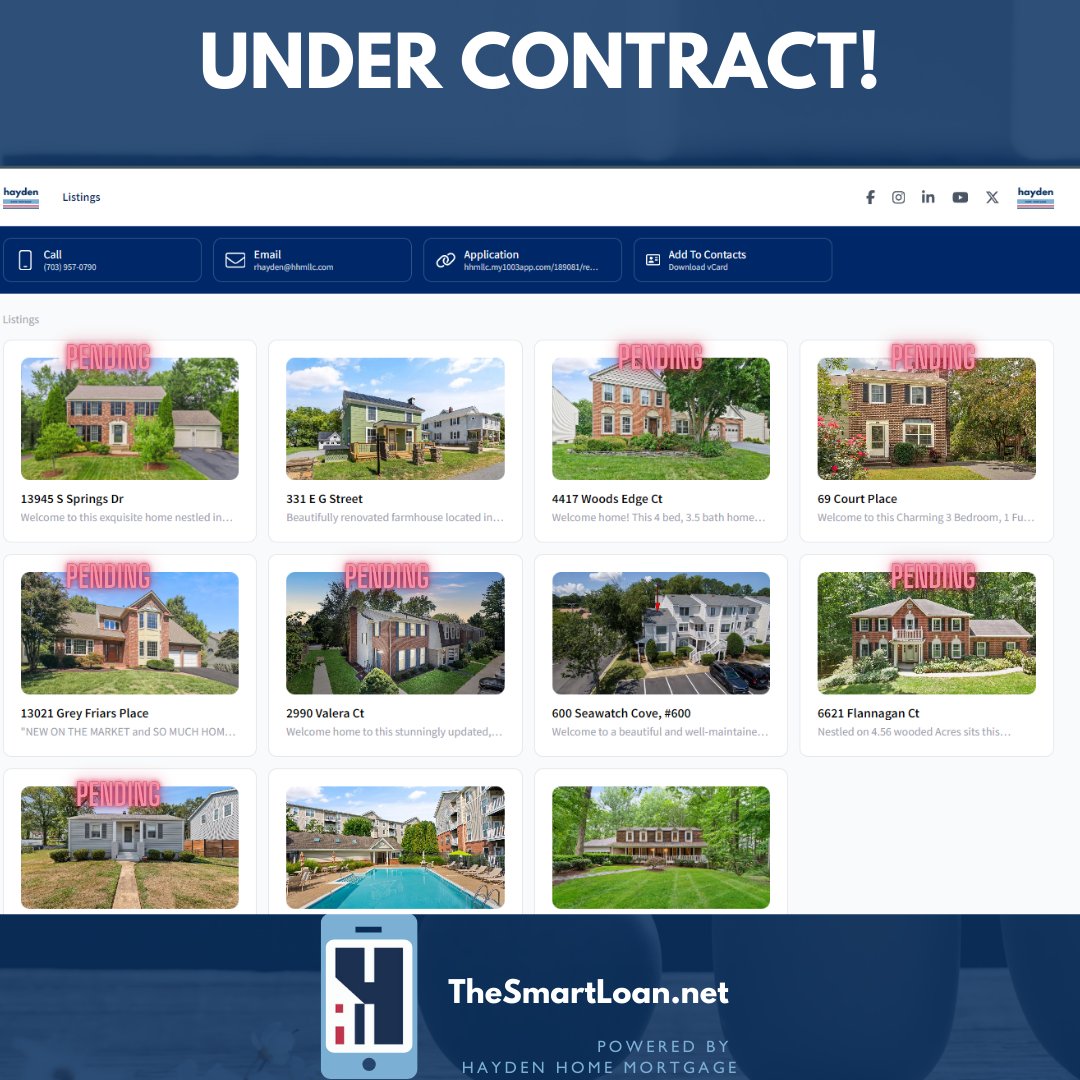Updating our listings page on TheSmartLoan.net and I'm reminded of the fact that a properly priced home will always sell efficiently.

#mortgage
#mortgagetips
#homebuyer
#virginiamortgage
#virginiamortgagebroker
#realestate