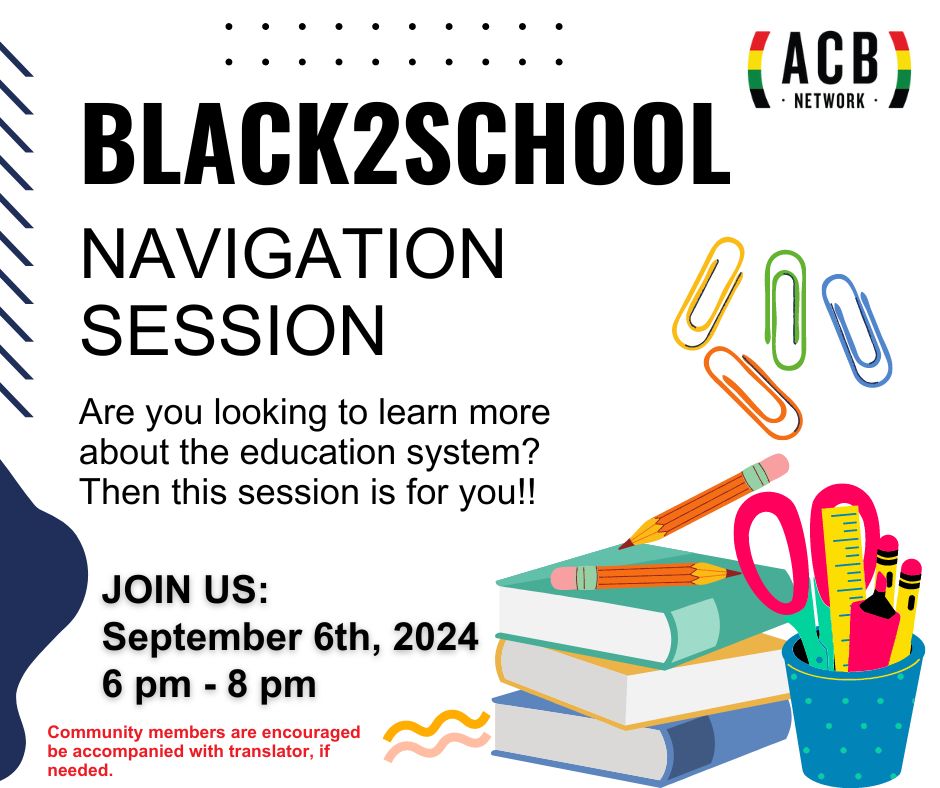 As the kids get #BackToSchool, are you ready to navigate the #educationsystem ?

RSVP here forms.gle/DKsYrfJPaXb1Dg… join us on Friday, September 6th from 6 pm - 8 pm for our upcoming “Black2School Navigation Session".