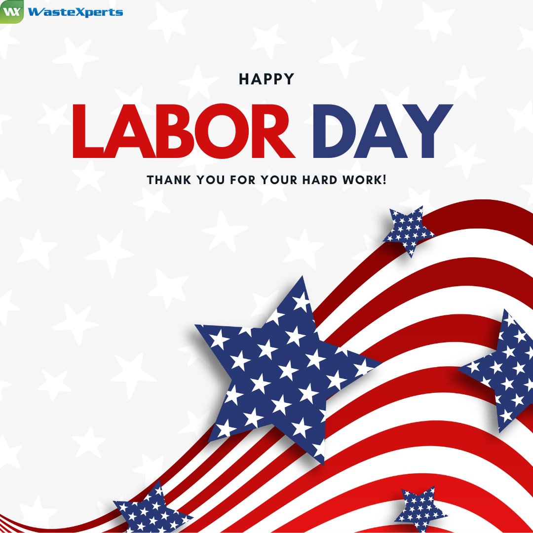 Wastexperts's tweet image. Happy Labor Day from all of us at WasteXperts! #laborday #wasteXperts #abetterway