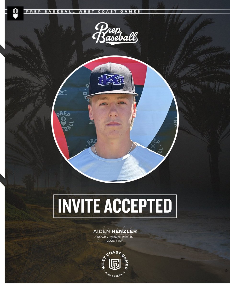 𝟐𝟎𝟐𝟒 𝐖𝐞𝐬𝐭 𝐂𝐨𝐚𝐬𝐭 𝐆𝐚𝐦𝐞𝐬

'26 INF Aiden Henzler (Rocky Mountain) has accepted his invite to the 2024 West Coast Games in SoCal, featuring top @PBR_Uncommitted upperclassmen in the West Region.

👤 loom.ly/Jdz2gtc | <a href="/Aiden_Henzler/">Aiden Henzler</a>