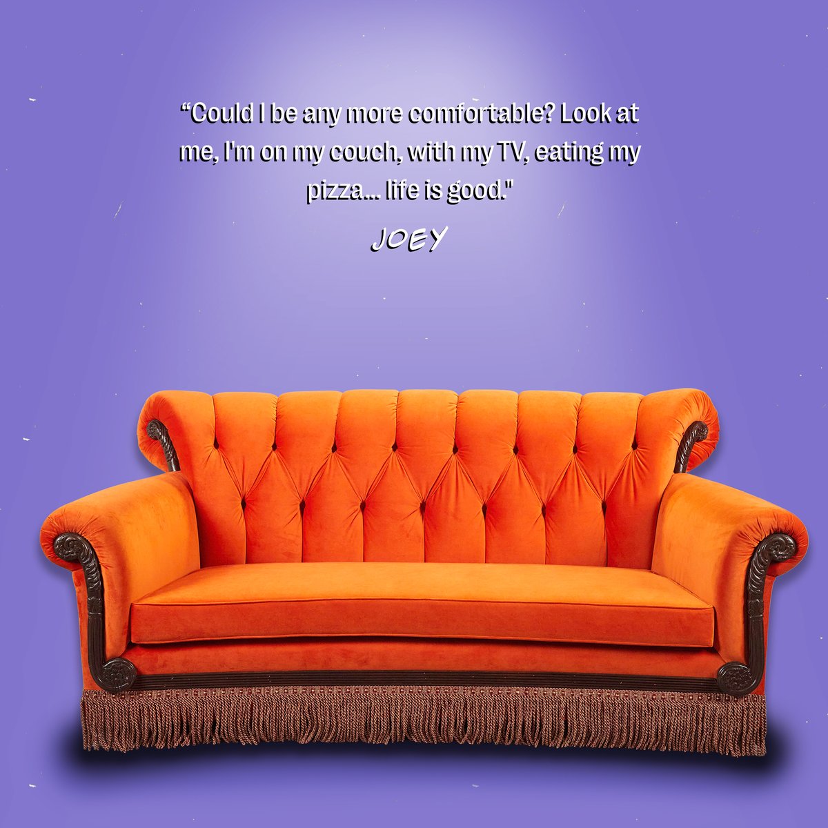 JuliensAuctions's tweet photo. 🎥 Own the legendary Central Perk Couch from FRIENDS. 🛋️ This studio-made reproduction from seasons 1-10 is up for bid in “FRIENDS - The One With The 30th Anniversary Auction.”
Register to bid now! ➡️ https://t.co/TBALh109aY
#FriendsAuction #FRIENDSCouch #TVMemorabilia https://t.co/Ph0e4I0SIG