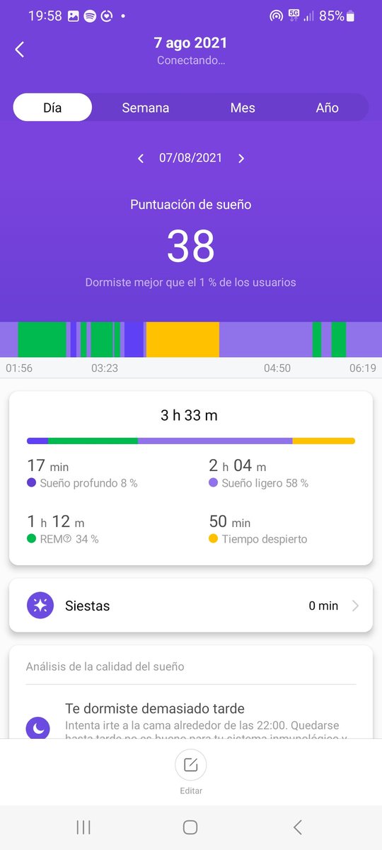 Desiul01's tweet photo. Cuando veo mis últimos datos de sueño de hace 3 años :)
Cuando veo el día anterior :,( https://t.co/SvoO3apyE8