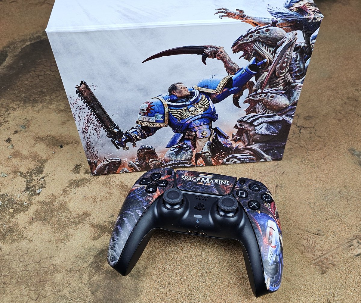 spruesandbrews's tweet photo. Massive thanks to @warhammer for sending us over the new Space Marine 2 PS5 controller! We'll be doing a write up on the site alongside our Space Marine 2 review! #SpaceMarine2
#WarhammerCommunity
#WarhammerMerchStore
Order yours here: https://t.co/zF5fzllQ3S https://t.co/4cWylXKsuJ