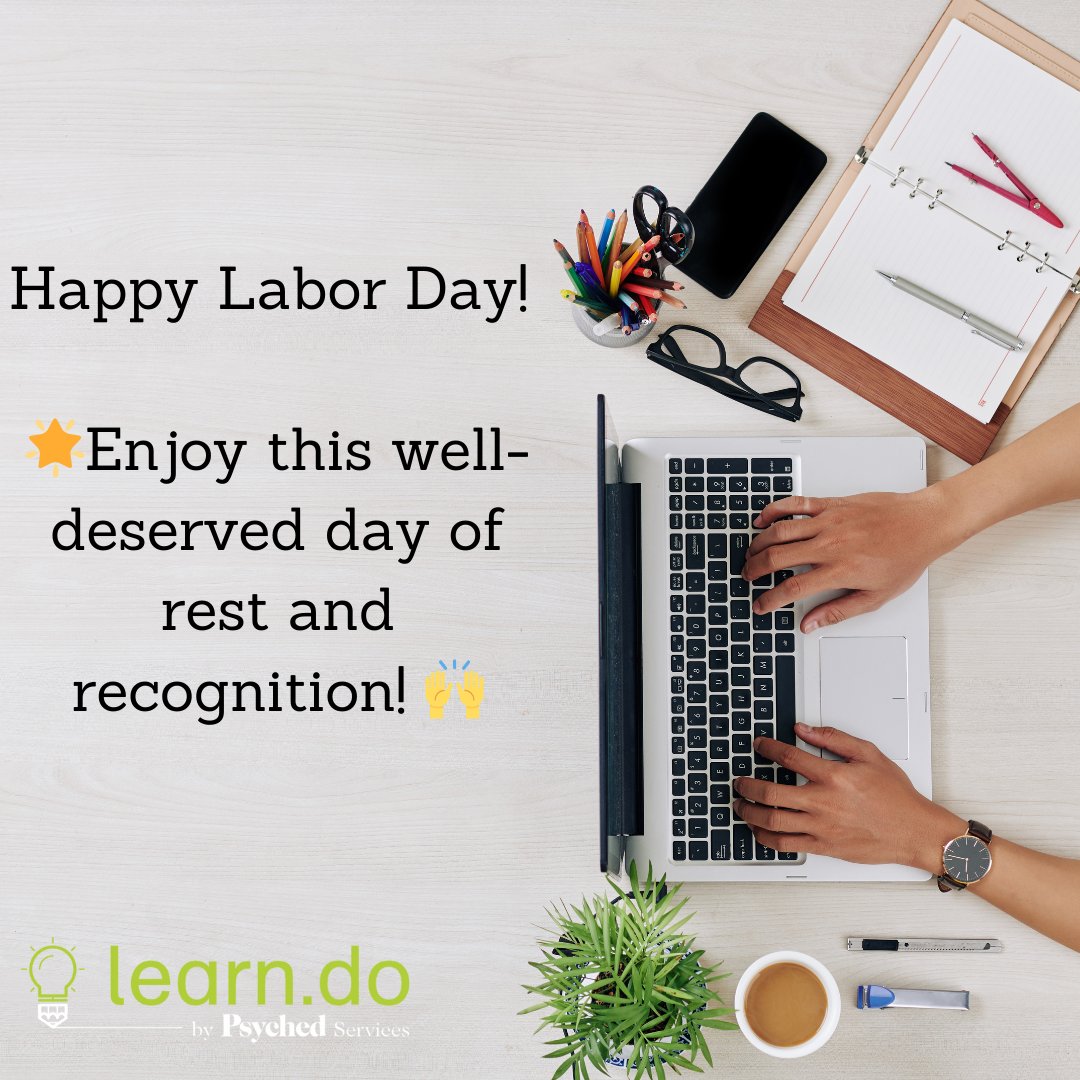 PsychedServices's tweet photo. 🌟 Happy Labor Day! 🌟Enjoy this well-deserved day of rest and recognition! 🙌
#LaborDay #ThankYouEducators #SupportSchoolPsychologists #CelebrateBCBAs #PsychedServices #learndo https://t.co/jxccEqawl0