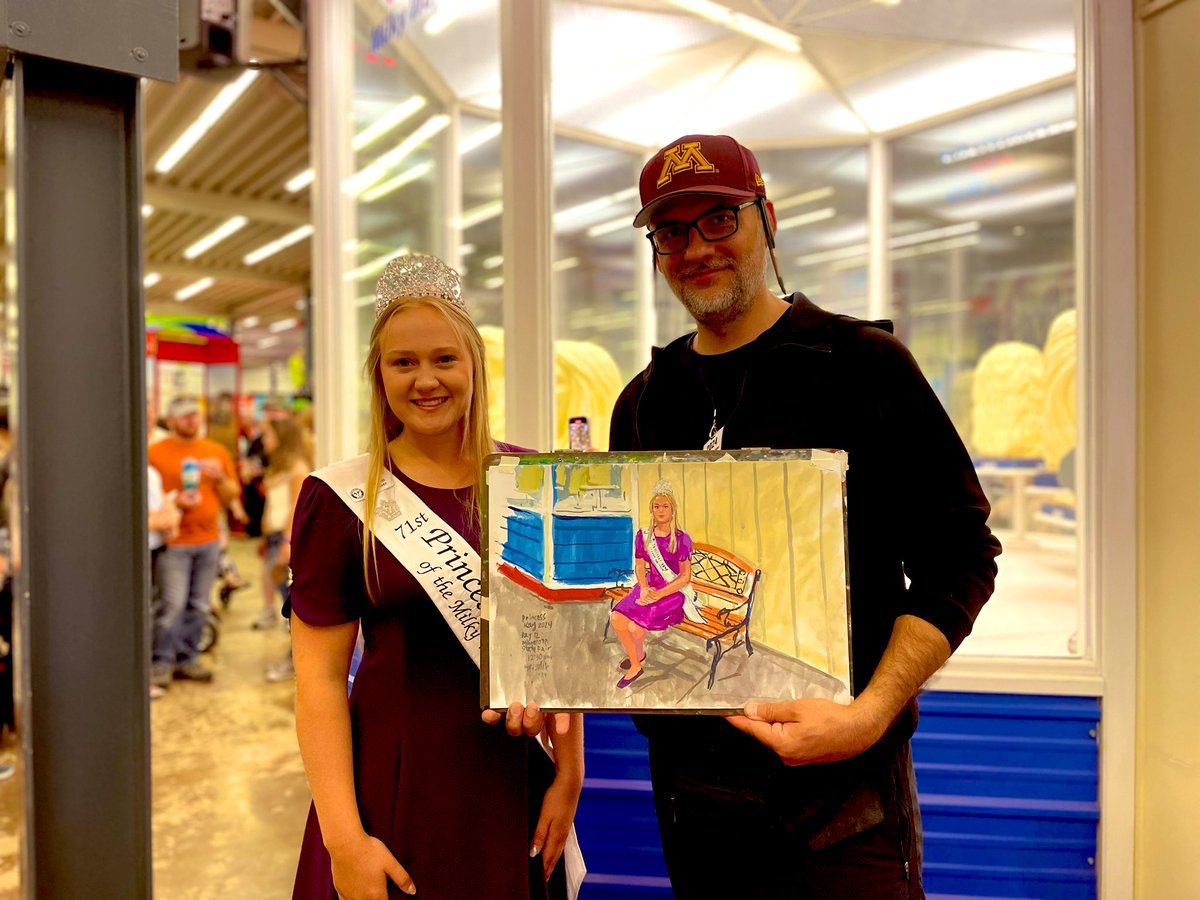 Day 12 of the <a href="/mnstatefair/">Minnesota State Fair</a> ! Princess Kay portrait. <a href="/MidwestDairy/">Midwest Dairy</a>