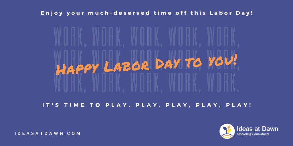 Happy Labor Day! 

Take this opportunity to relax and enjoy some well-deserved time off. 

he weather in Denver is still perfect for outdoor activities, so make sure to take advantage of it before the snow comes. 

Have a fantastic and rejuvenating Labor Day!