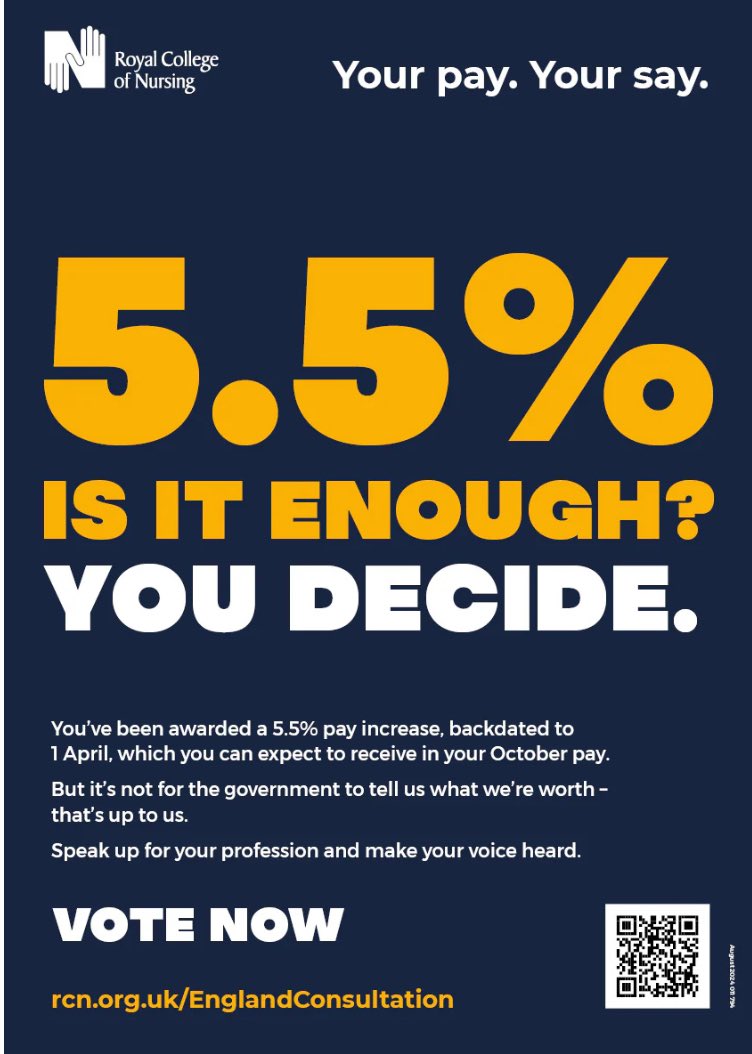 spearce33801's tweet photo. Calling @theRCN members employed on Agenda for change You have until noon on 16/09/2024 to vote. #FairPayForNursing #MemberLed ❌ #VoteReject ❌ https://t.co/I4k5R4BjgH