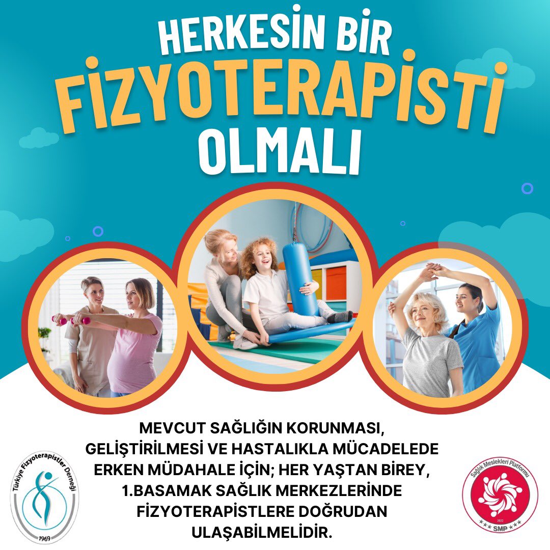<a href="/saglikbakanligi/">T.C. Sağlık Bakanlığı</a> Erken müdahale programları ve riskli bebek değerlendirmeleri için her ASM’ye bir fizyoterapist istihdamı sağlıkta koruyucu yaklaşıma destek verecek ve her yaştan bireyin fizyoterapistlere ulaşmasını sağlayacaktır
<a href="/drmemisoglu/">Prof. Dr. Kemal Memişoğlu</a>
#HerASMyeFizyoterapist
#FizyoterapistlerAtamaBekliyor