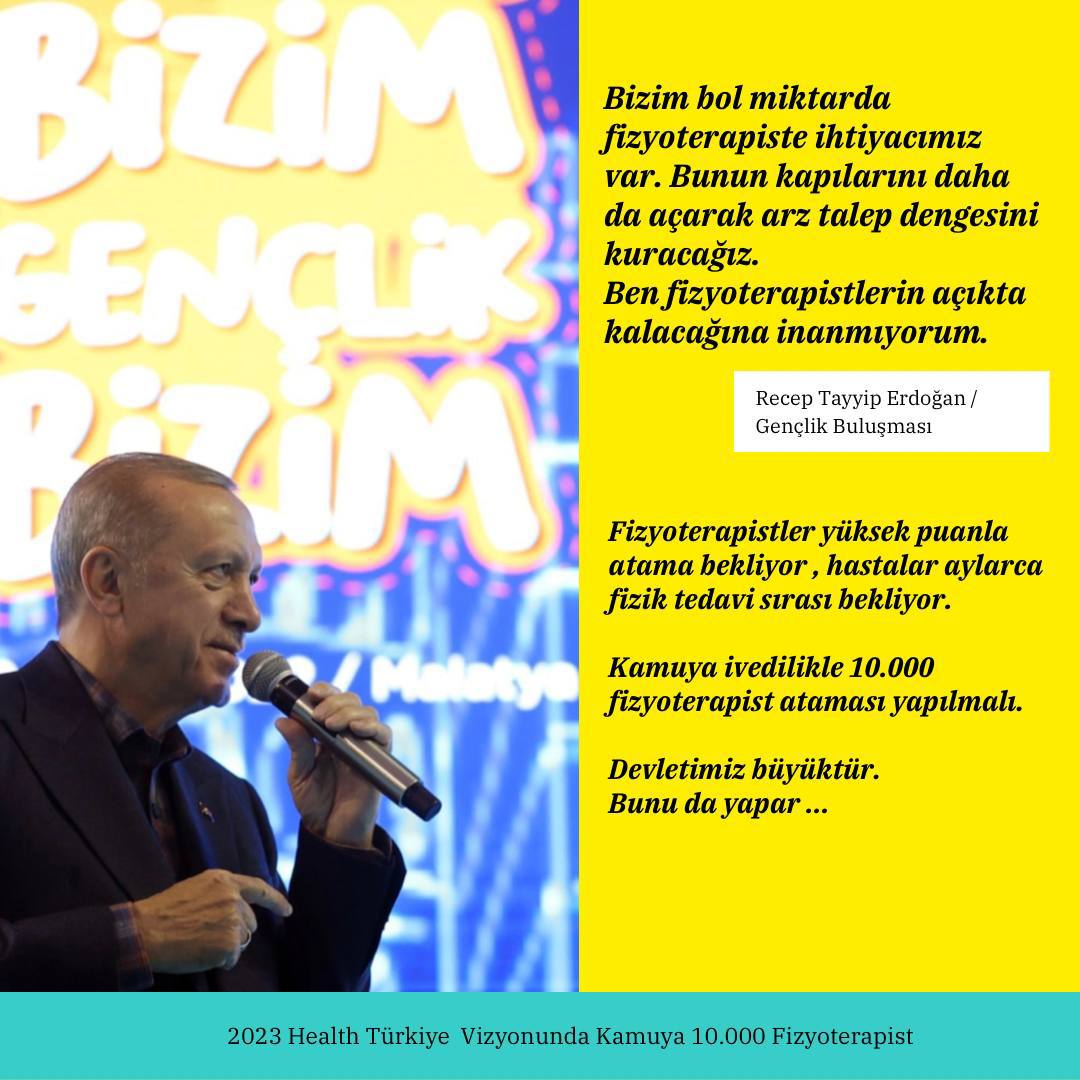 <a href="/saglikbakanligi/">T.C. Sağlık Bakanlığı</a> Yıllardır hakkımız olan atama sayılarını artık görmek istiyoruz.
#Kamuya5binfizyoterapist 
#FizyoterapistlerAtamaBekliyor
