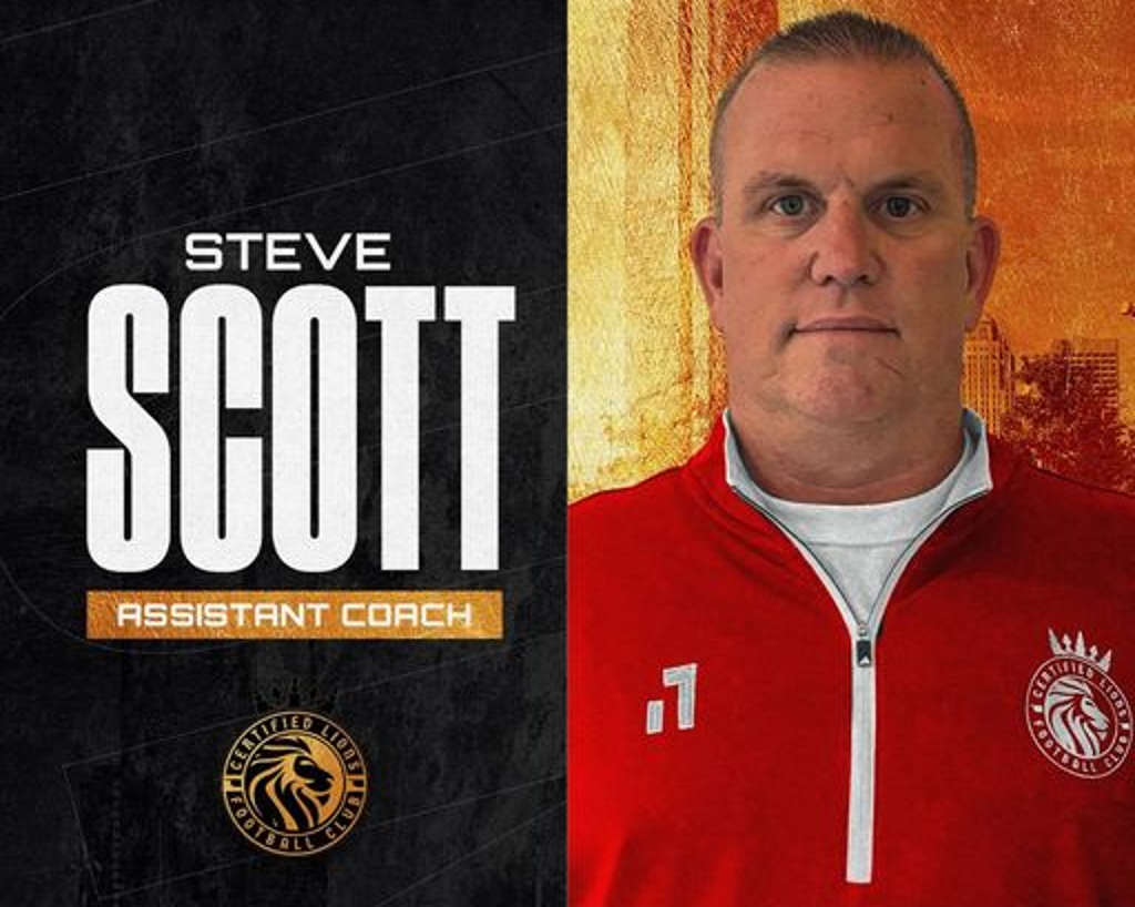 Certified Lions FC are happy to announce Steve Scott as our #MASL2 assistant coach!

Steve brings over 30 years of experience to the Lions. His involvement in our soccer community goes as far back as playing for the OKC Warriors in the 90s.