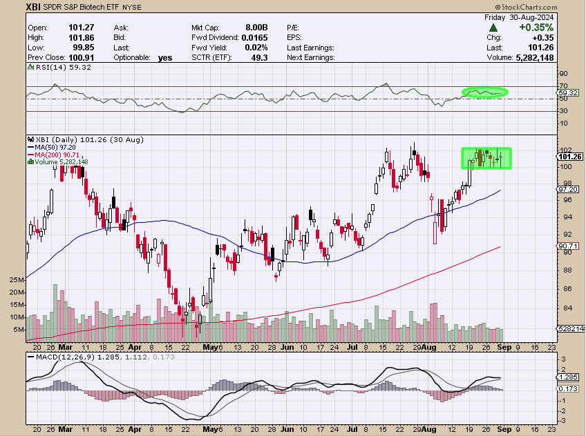 MedicalGoldCa's tweet photo. $XBI #Biotech ETF consolidating near 52-week highs https://t.co/NI9kXA38tx