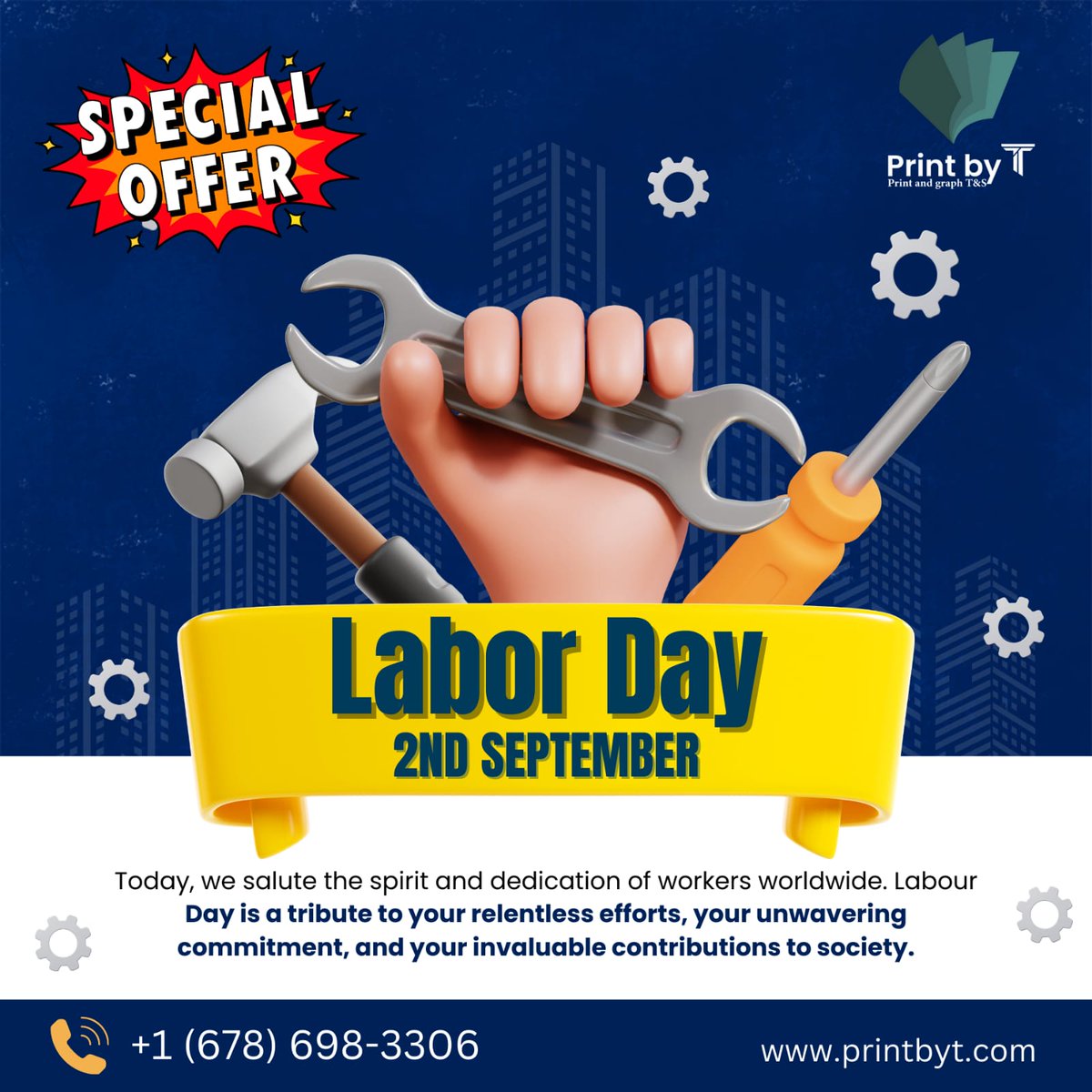 usaprintservice's tweet photo. Work hard, rest harder. Today, we celebrate the hustle and the hands that make it happen. Happy Labor Day
#LaborDay #HardWork #Workers #Dedication #Gratitude #Celebrate #WellDeserved #PrintByT #printing #banners #flyersdesign #canada #atlanta #newyork #us https://t.co/PTEEqT6w8a
