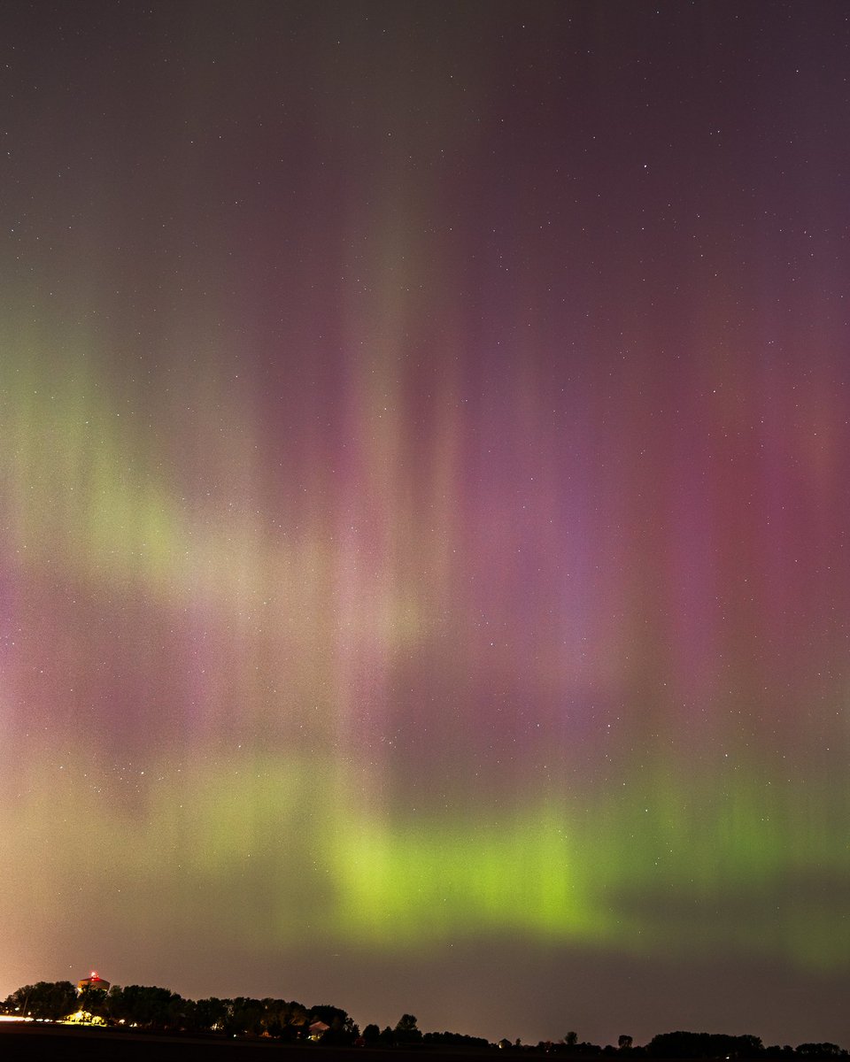 On May 10th through the morning of the 11th. Magical auroras painted through the sky of the continental United States. This was my view just east of Saint Paul, Minnesota. Truly a breathtaking and a night that will be remembered by many. #mnwx