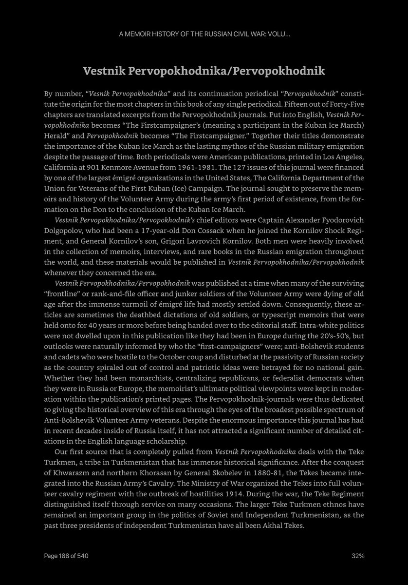 IgnatiusHannula's tweet photo. The first volume of the “Memoir-History” includes full translations of every memoir in the “Zarozhdeniye Dobrovolcheskoy Armii” volume, with additional aids for the English-only reader that include footnotes, biographical endnotes, maps, source essays, and more! https://t.co/4pm14scKB0