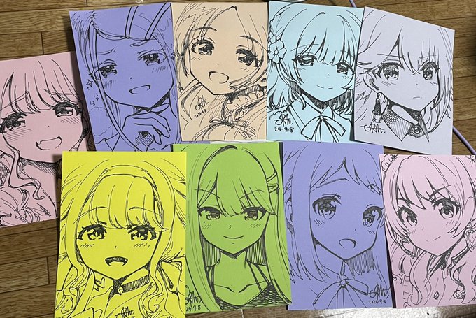 こみトレ用の直筆イラストカード
ブルアカのも描くつもりです 