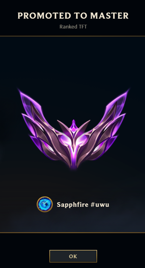 SapphfireVT's tweet photo. WE DID IT TODAY!!! Masters!! Set 12!!
#TFT #TeamfightTactics #Set12 #Masters https://t.co/MR2FNN6IgV