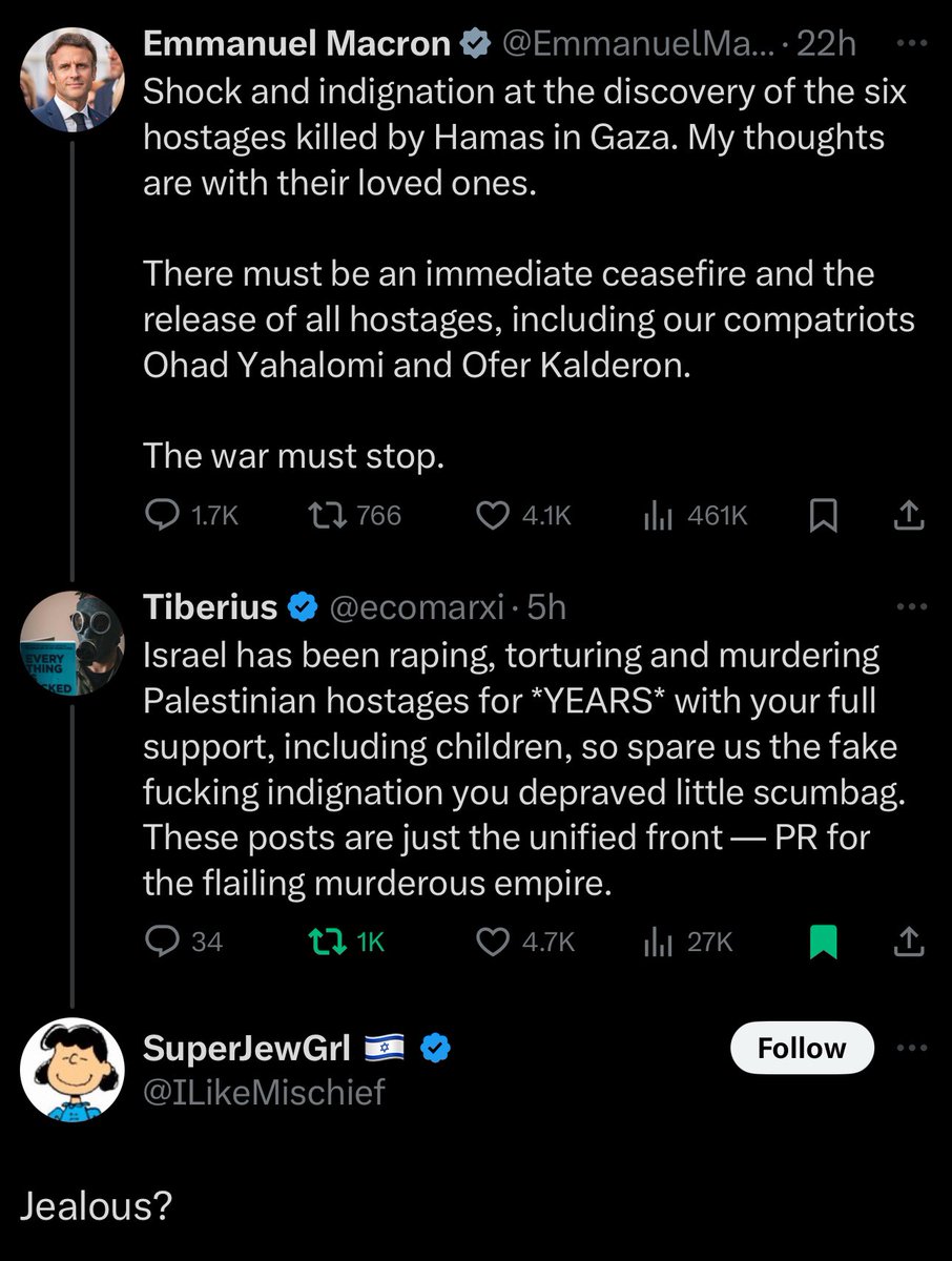 Me: Israel has been raping children!

Average Zionist: jealous?

🤯