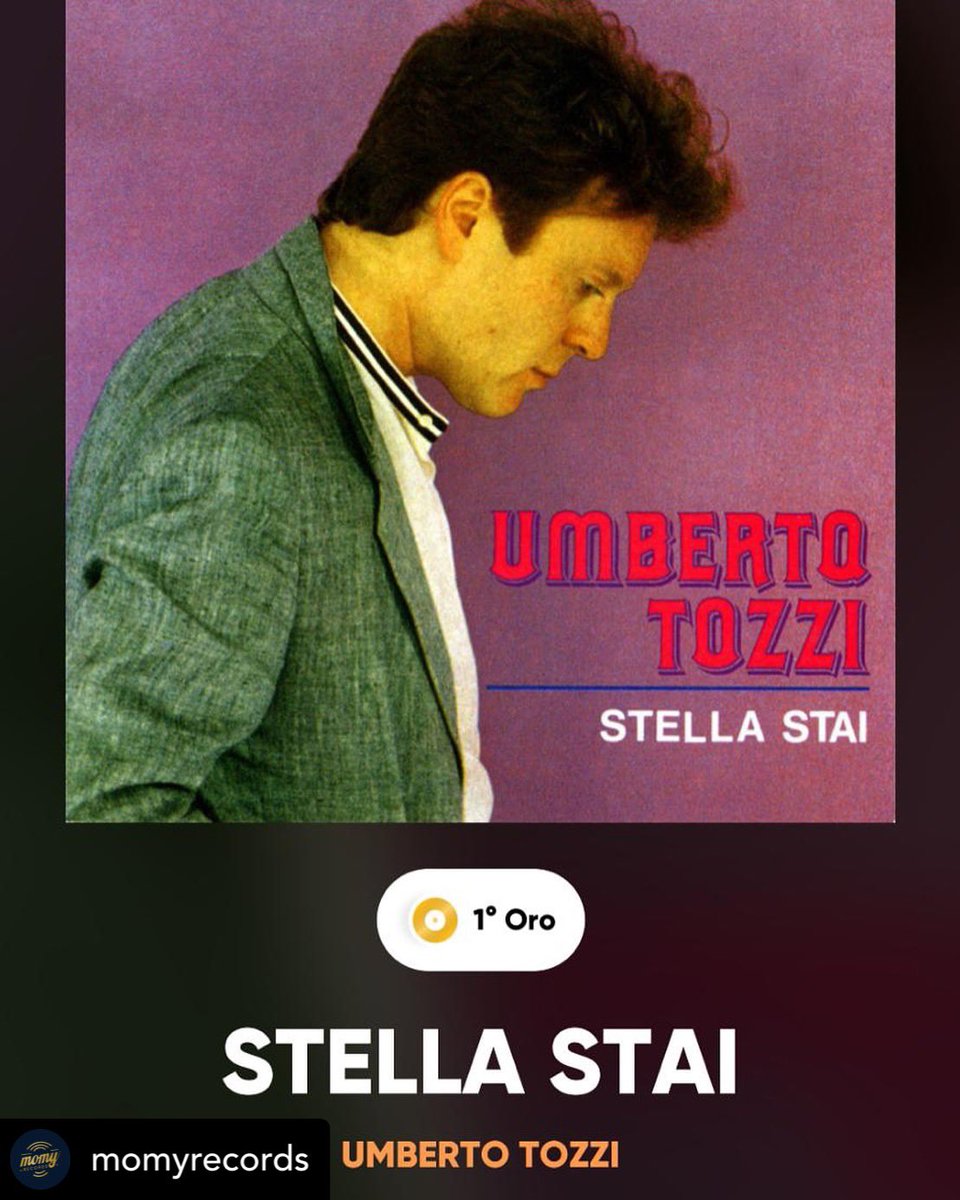 tuttosutozzi's tweet photo. STELLA STAI di @umbertotozziofficial viene oggi certificata da @fimitalia Disco d’Oro 📀 !! #umbertotozzi 

@momyrecords @fimitalia @sugarmusicofficial @sugarmusicpublishing https://t.co/UFHZifAj34