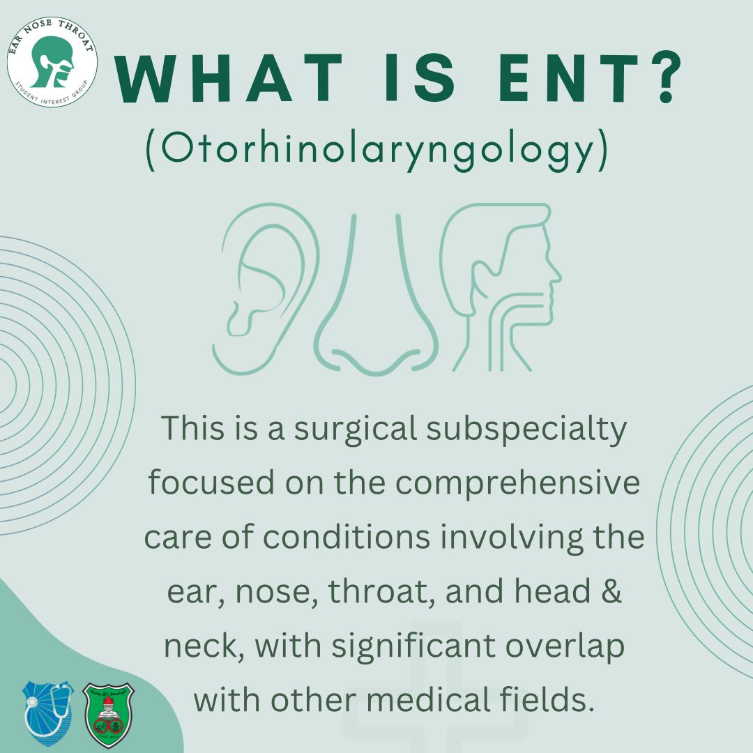 ENT_SIG_JU's tweet photo. What do you know about otolaryngology and how to become an otolaryngologist? Dive into the world of **Otolaryngology**, also known as ENT (Ear, Nose, and Throat). Here are some tips about this fascinating specialty. ππ»ππ»π£
#ENT #MedTwitte #MedX #MedicalStudent #otolaryngology # https://t.co/Wm4yvapAWJ