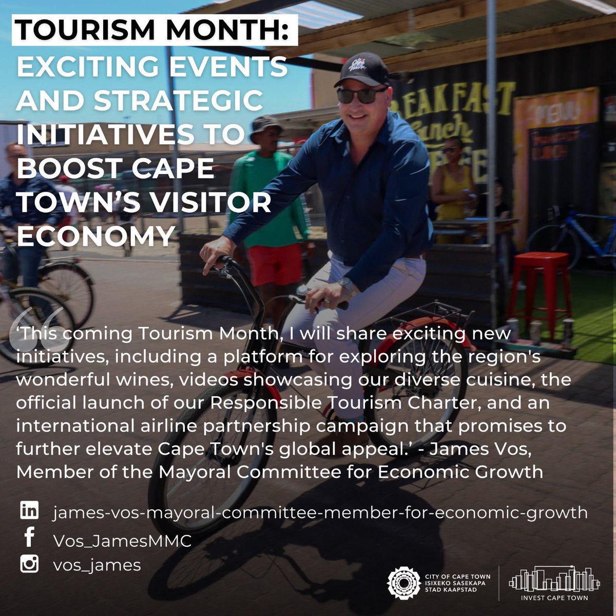 Implementing programmes and platforms to achieve forward bookings that creates economic spinoffs for tourism businesses and employment opportunities.