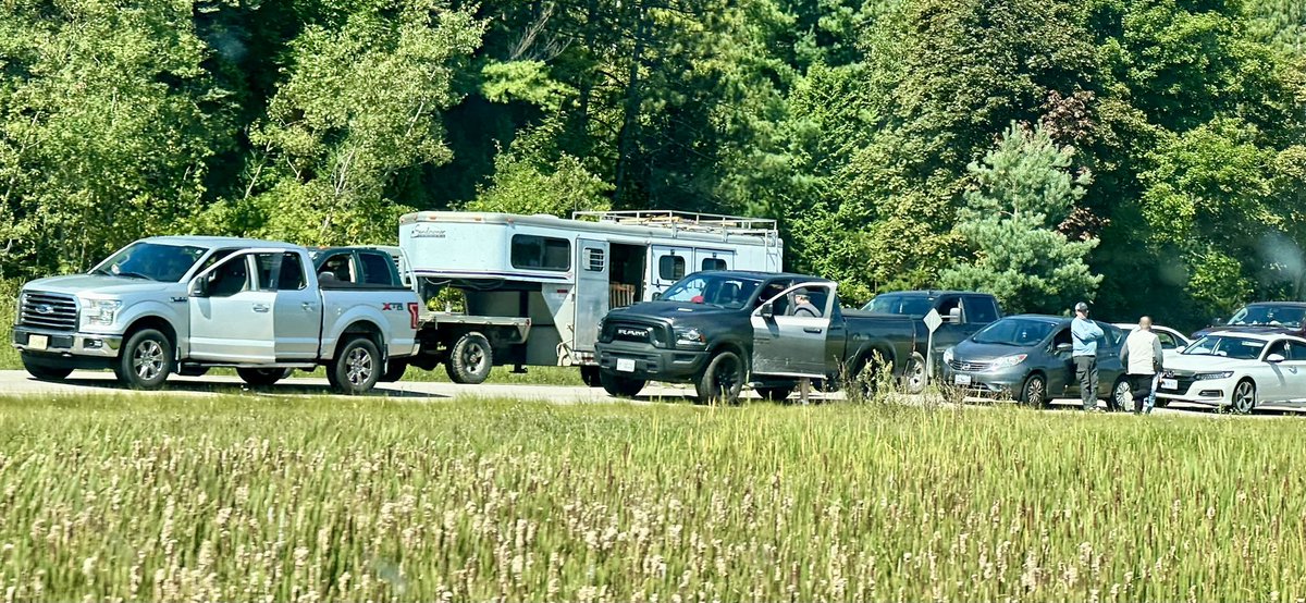 401 westbound is closed near Brighton, Ontario and the backup is horrendous. People are out of their cars because they are at a complete standstill.