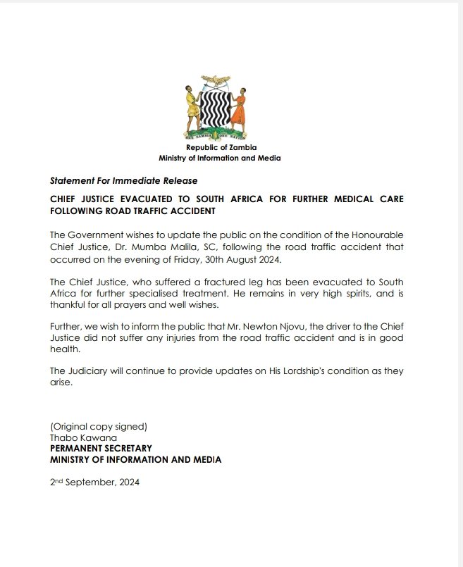 Ministry of Information and Media- Zambia tweet media