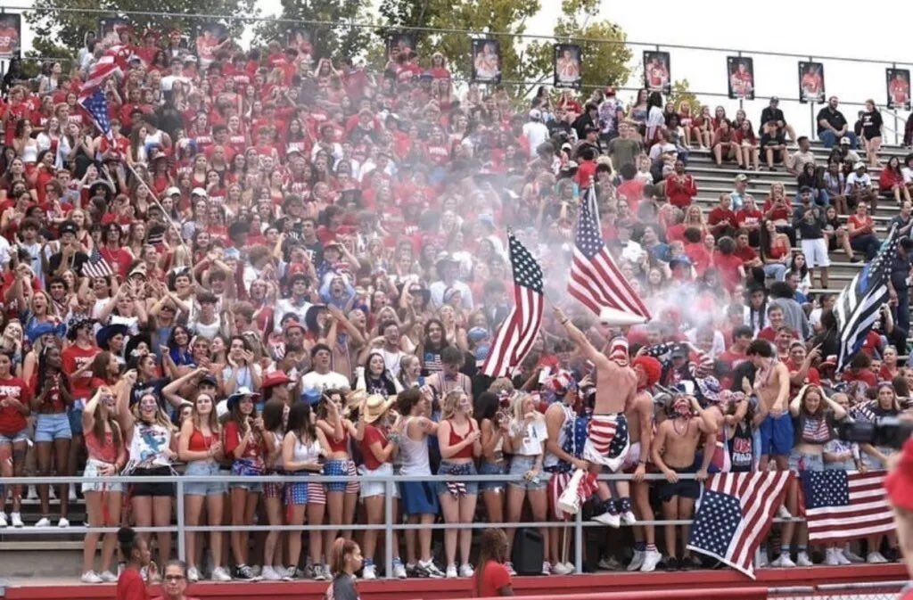 It’s game week!🏈 The theme for Fridays home game vs Manhattan will be U.S.A     Be there to support our football team and America.