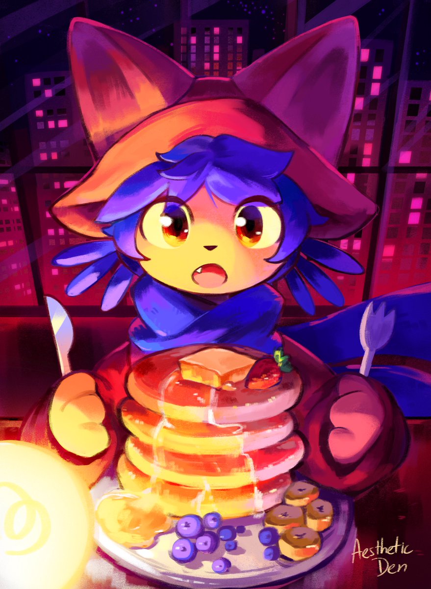 AestheticDen's tweet photo. Pancakes! #OneShot https://t.co/1WTuNyHOpu