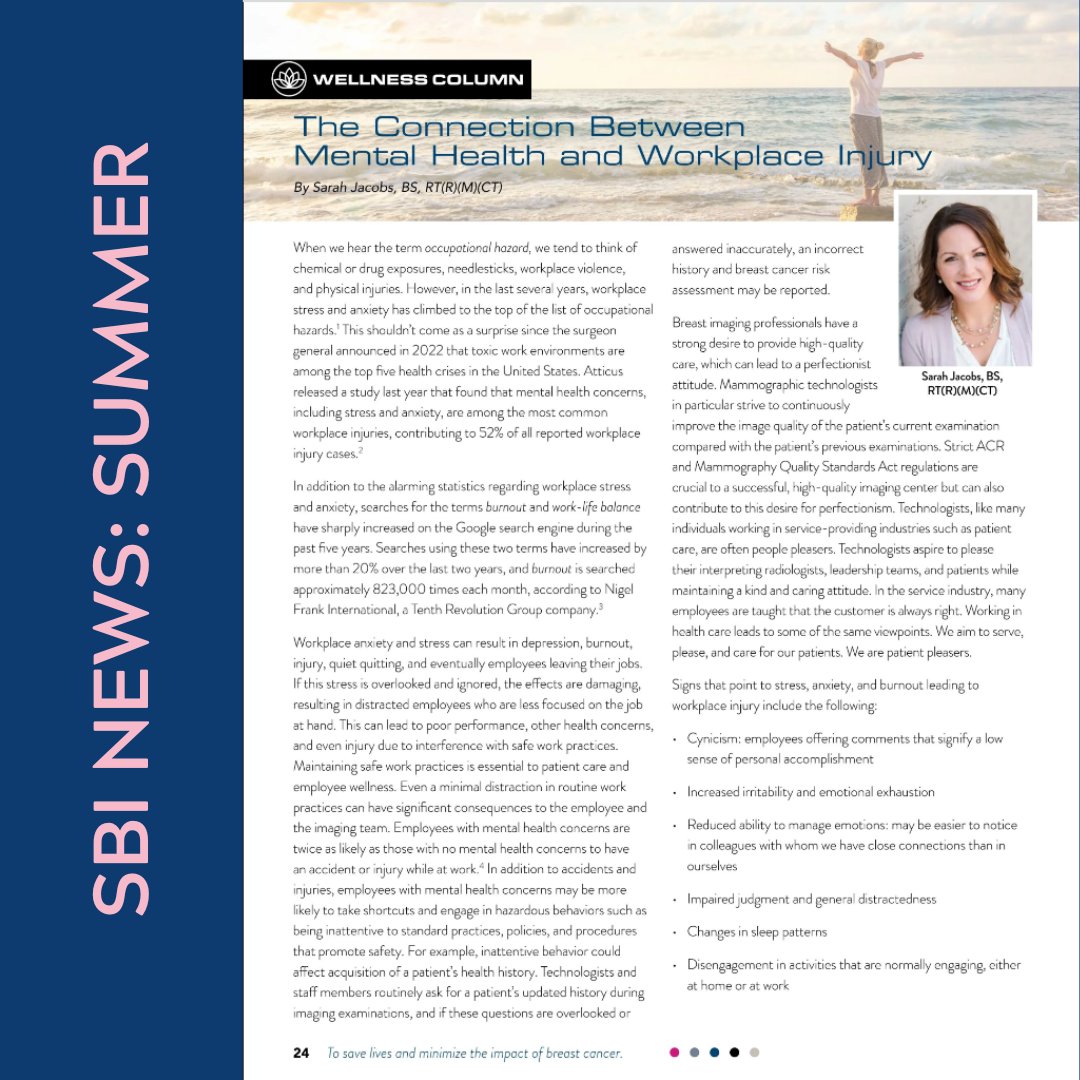 Society of Breast Imaging (@breastimaging) on Twitter photo "Workplace stress and anxiety has climbed to the top of the list of occupational hazards". Check out the Wellness Column in the latest issue of SBI News for tips to deal with workplace stress. bit.ly/3XovuE4 "Workplace stress and anxiety has climbed to the top of the list of occupational hazards". Check out the Wellness Column in the latest issue of SBI News for tips to deal with workplace stress. bit.ly/3XovuE4