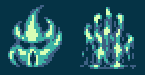 First two days of #septembit 
I hope I can keep this going daily, it's a lot of fun. Been a while since I did any #pixelart in such a restricted palette!