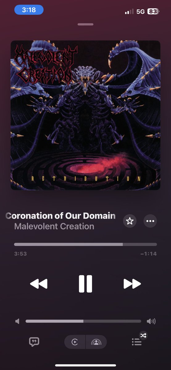 Listening to some classic death metal whilst out for a drive. At friends of ours there now, and was learning Chopped in Half on guitar earlier! Been playing a fair amount lately! #malevolentcreation