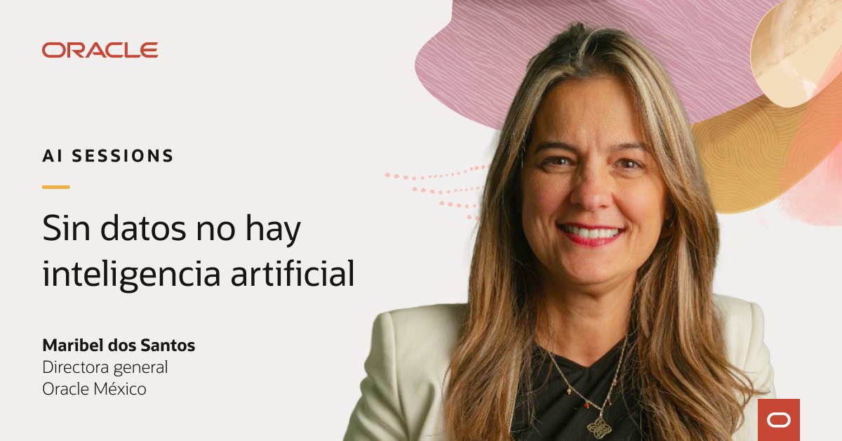 En este episodio de #OracleAISessions, Sandra Daza y Maribel Dos Santos, Directora de Arquitectura y Directora General de Oracle México, charlan sobre cómo los datos son el corazón de la #IA, permitiendo integraciones estratégicas. social.ora.cl/6003mPim9
