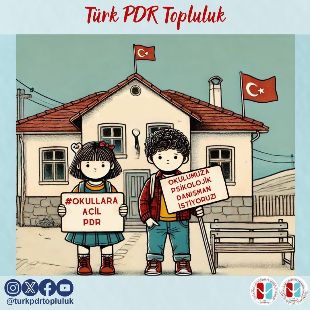 Psikolojik Danışmansız okul,
PDR hizmetlerine erişmeyen çocuk kalmasın!

#OkullaraAcilPDR