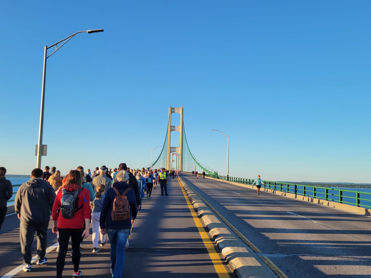 Took a walk today. #mackinacbridge #michigan #walk