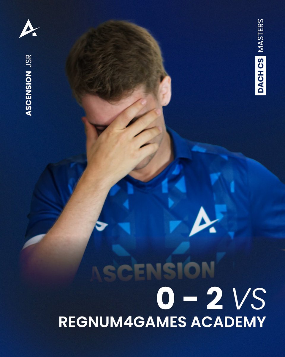 Ascension (@ascensioncs2) on Twitter photo Kurz krachen gegangen. 🤠
Verlieren unser erstes <a href="/dachcs/">DACH CS Masters</a> #DACHCSMasters Match leider 0-2 gegen <a href="/regnum4games/">regnum4games</a> Academy.
🟦 Nuke: 7-13
🟩 Ancient: 1-13
Gegner leider einfach zu stark, GGs. Kopf hoch und Fokus auf die nächsten Spiele! 🔥 Kurz krachen gegangen. 🤠
Verlieren unser erstes <a href="/dachcs/">DACH CS Masters</a> #DACHCSMasters Match leider 0-2 gegen <a href="/regnum4games/">regnum4games</a> Academy.
🟦 Nuke: 7-13
🟩 Ancient: 1-13
Gegner leider einfach zu stark, GGs. Kopf hoch und Fokus auf die nächsten Spiele! 🔥