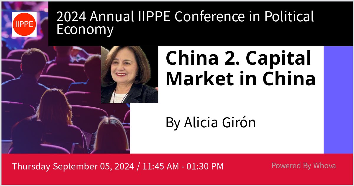 I am speaking at 2024 Annual IIPPE Conference in Political Economy. Please check out my talk if you're attending the event!  - via #Whova event app