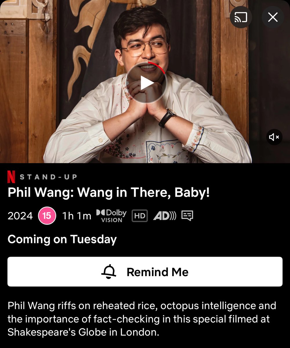 My new Netflix special is out tomorrow! Find ‘Wang in There, Baby’ now and click ‘Remind Me’ to um, remind you 💋💋💋