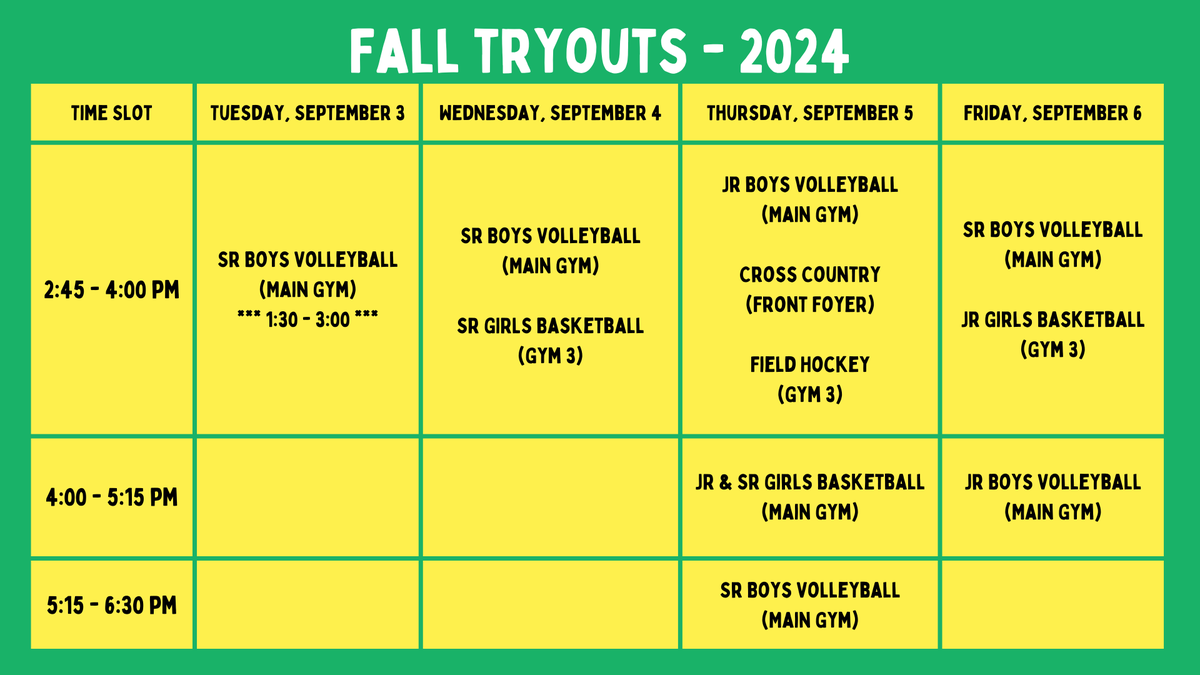 LCVI Athletics (@lcathleticsldsb) on Twitter photo Hey <a href="/LCVI_LDSB/">Loyalist C.V.I.</a> Lancers! School is starting this week, so tryouts are starting too! Check out the schedule and show up ready to move #alloutallgameallseason #tryouts #fallseason 🏑⛳️🏀🏐👟 Hey <a href="/LCVI_LDSB/">Loyalist C.V.I.</a> Lancers! School is starting this week, so tryouts are starting too! Check out the schedule and show up ready to move #alloutallgameallseason #tryouts #fallseason 🏑⛳️🏀🏐👟